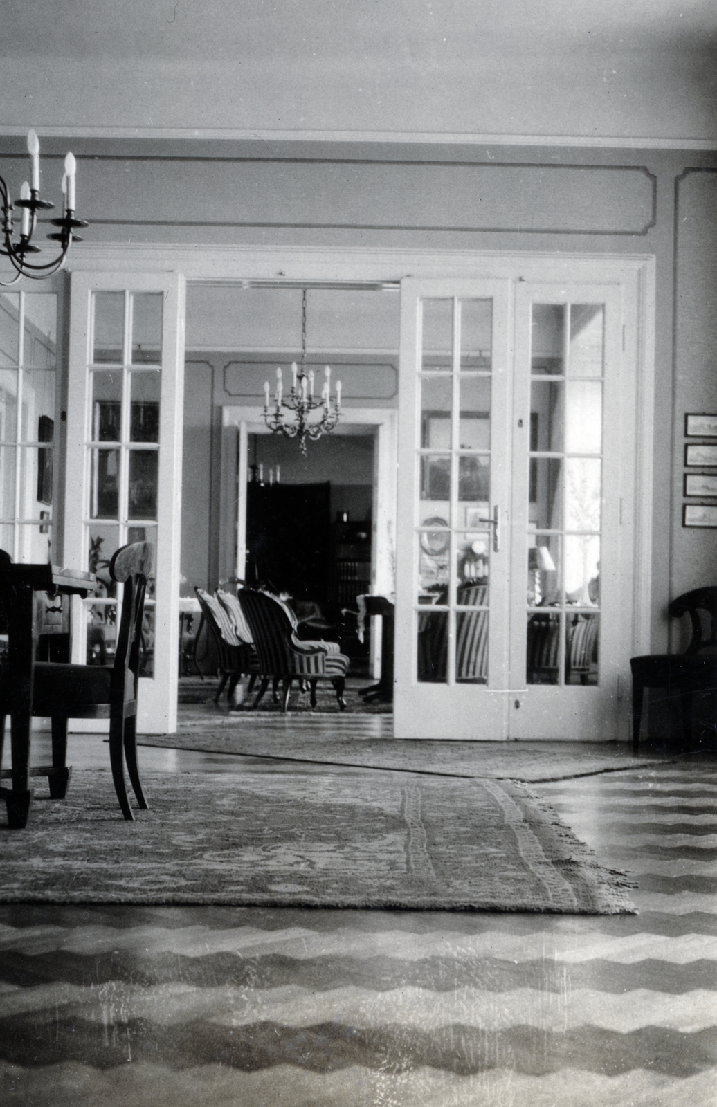 Hungary, Budapest I., Rőder Vilmos altábor­nagy, későbbi honvédelmi miniszter lakása., 1932, Boda Balázs, Budapest, interior, chandelier, Fortepan #160566