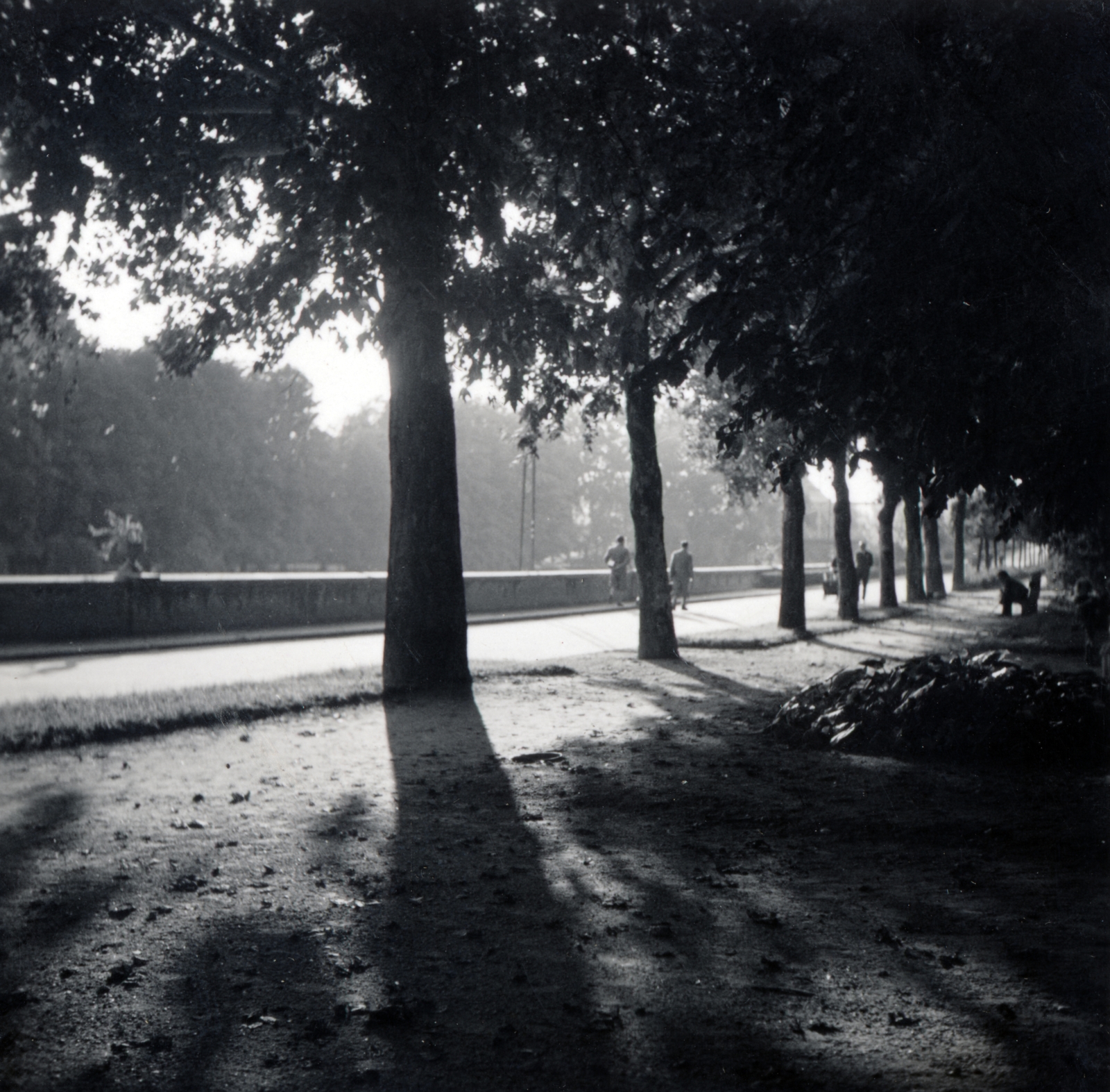 Hungary, Esztergom, Kis-Duna sétány, városi part., 1939, Boda Balázs, alley, Fortepan #160635