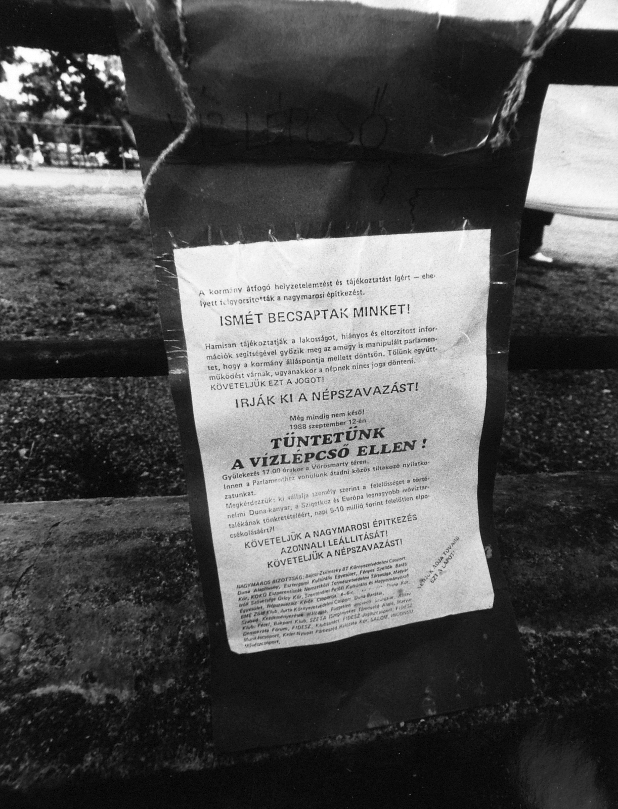 Hungary, a nagymarosi vízlépcső építésének leállítását követelő plakát., 1988, Hegedűs Judit, poster, politics, strike, protest, regime change, Fortepan #16065