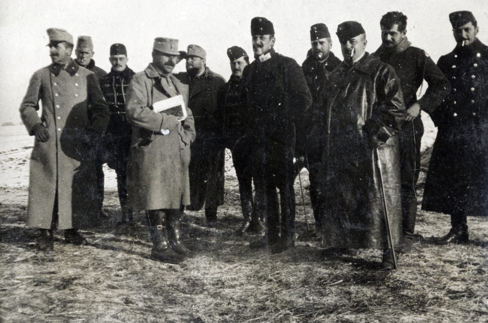 1922, Boda Balázs, military, double-breasted coat, boots, leather jacket, Fortepan #160756