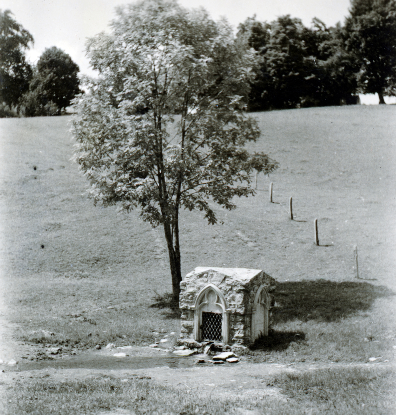 Magyarország, Bükkszentlélek, Szentléleki forrás a Pálos kolostorrom közelében., 1940, Zsembery Bendegúz, Fortepan #161031