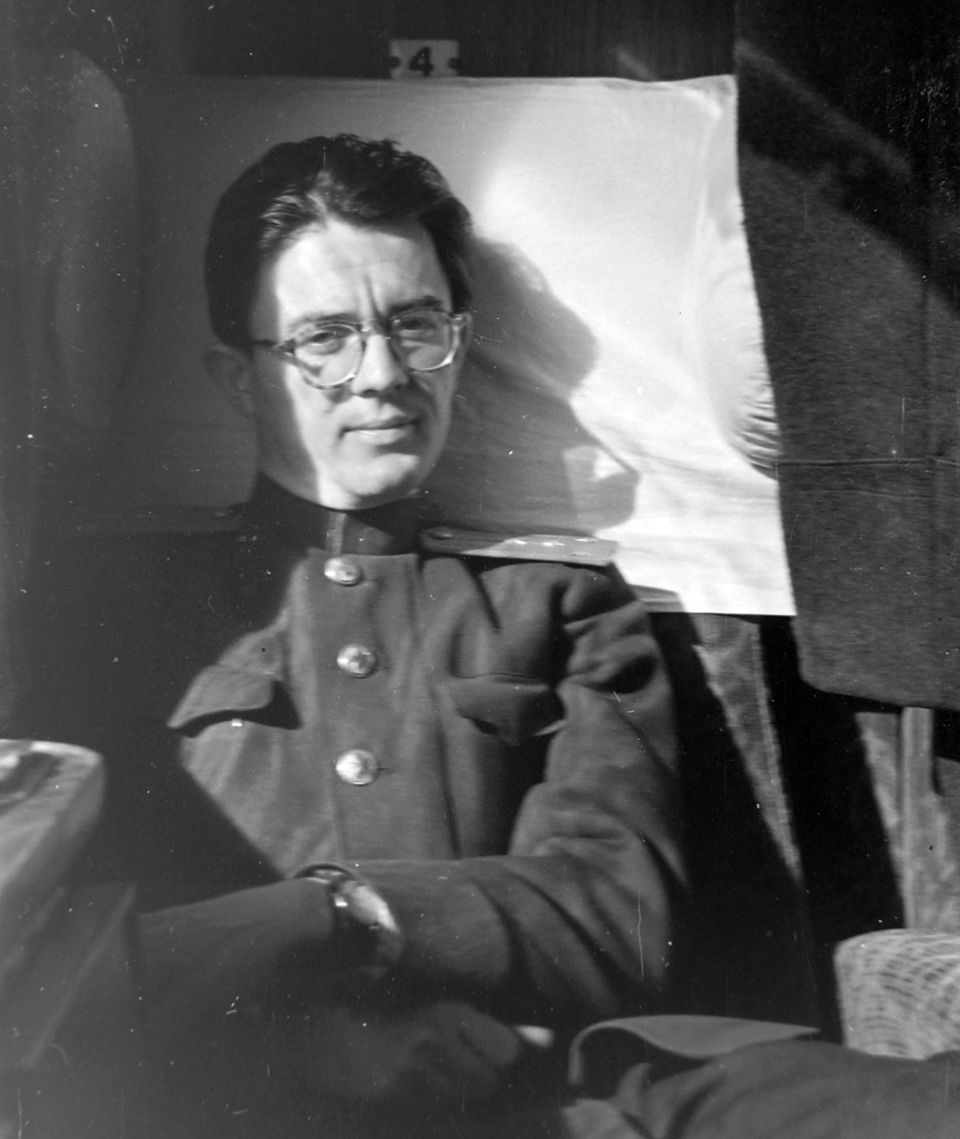 1955, Szent-tamási Mihály, soldier, coach, wrist watch, glasses, Fortepan #16110