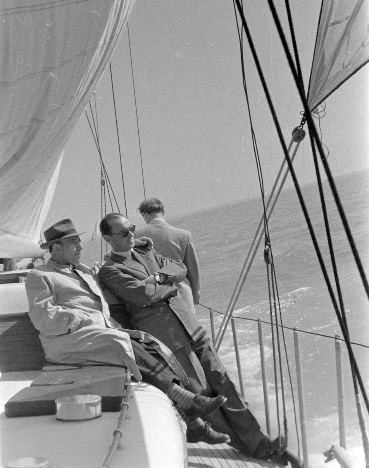 Hungary,Lake Balaton, Uránusz vitorlás., 1955, Szent-tamási Mihály, ship, sailboat, Uránusz ship, Fortepan #16111
