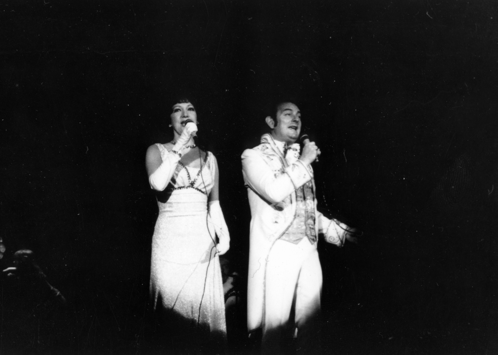 1975, Csizmadia László, evening gown, singer, stage, Fortepan #161151