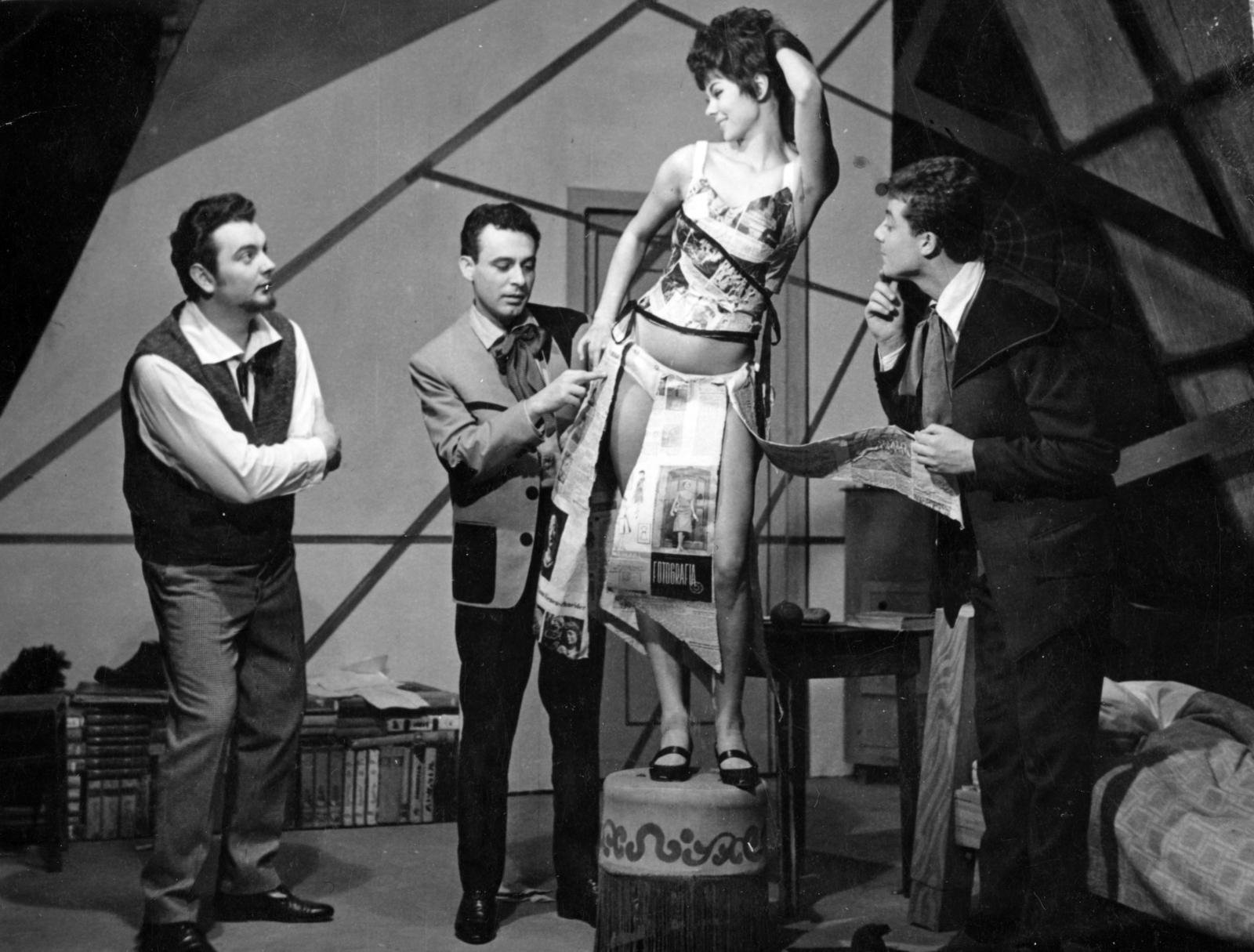 1966, Csizmadia László, theater, costume, Fortepan #161153