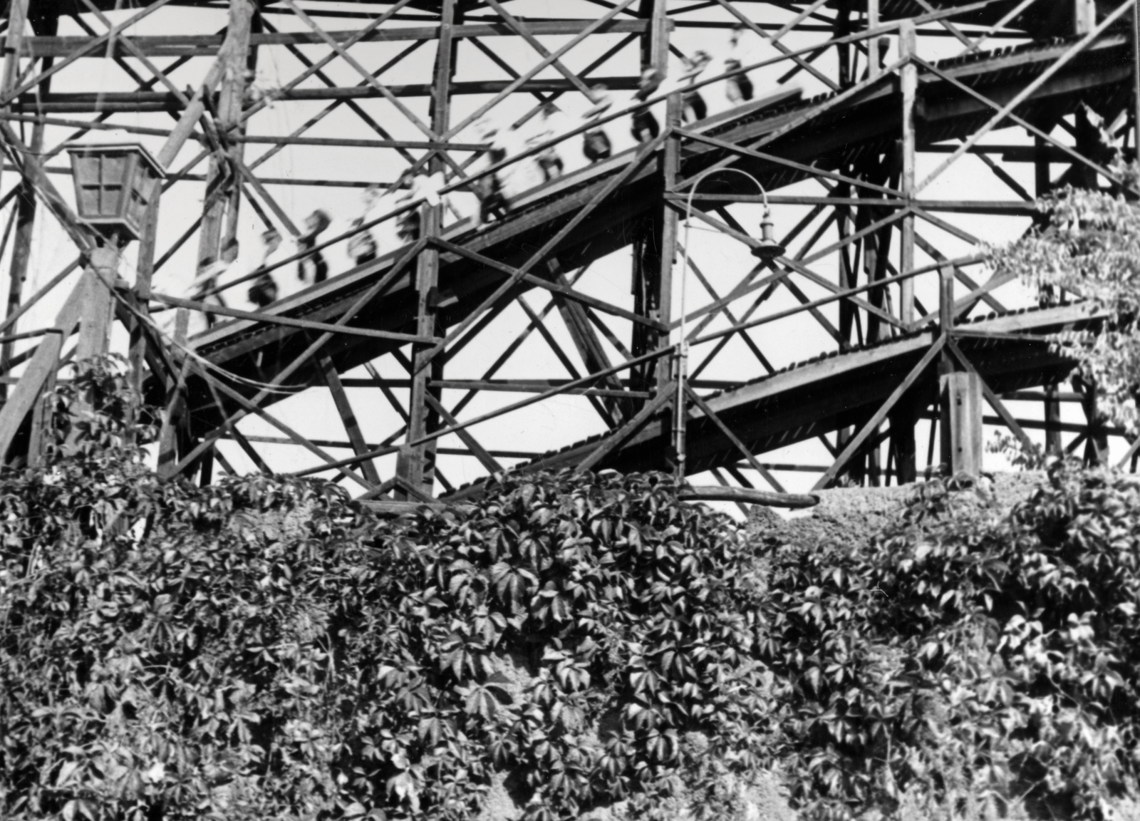 Magyarország, Városliget,Vidámpark, Budapest XIV., Hullámvasút., 1957, Márk Iván, Budapest, vidámpark, Fortepan #161369