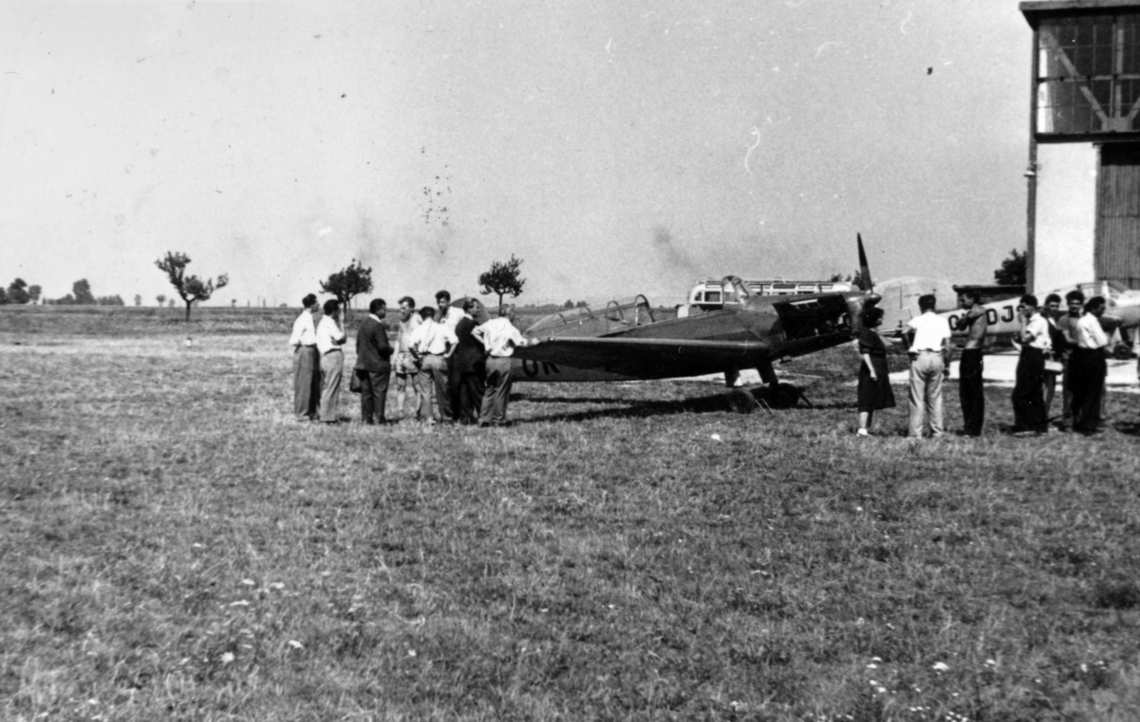 Slovakia, Nové Zámky, repülőtér., 1958, Márk Iván, airplane, Fortepan #161385