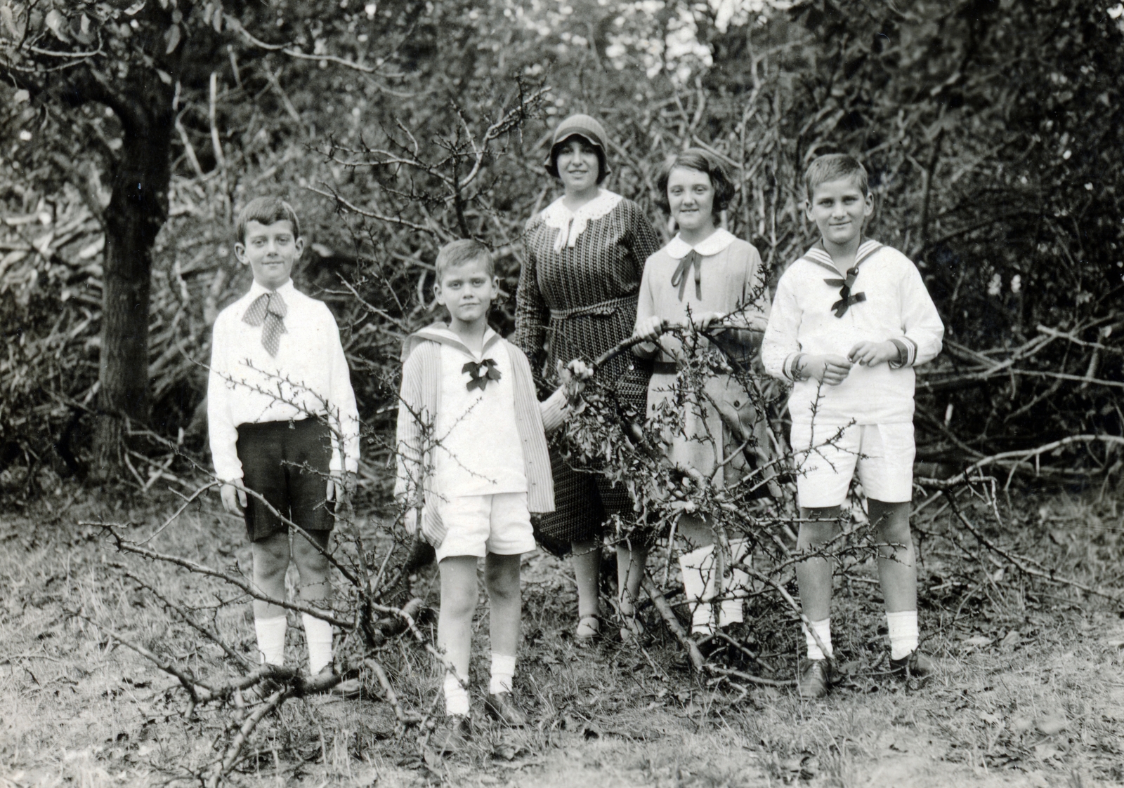 1928, Korbuly család, kids, sailor blouse, mother, Fortepan #161564