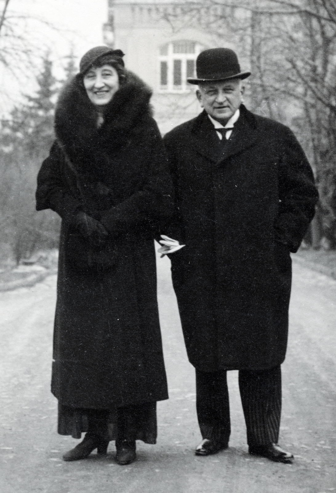 1922, Korbuly család, bowler hat, fur, Fortepan #161582