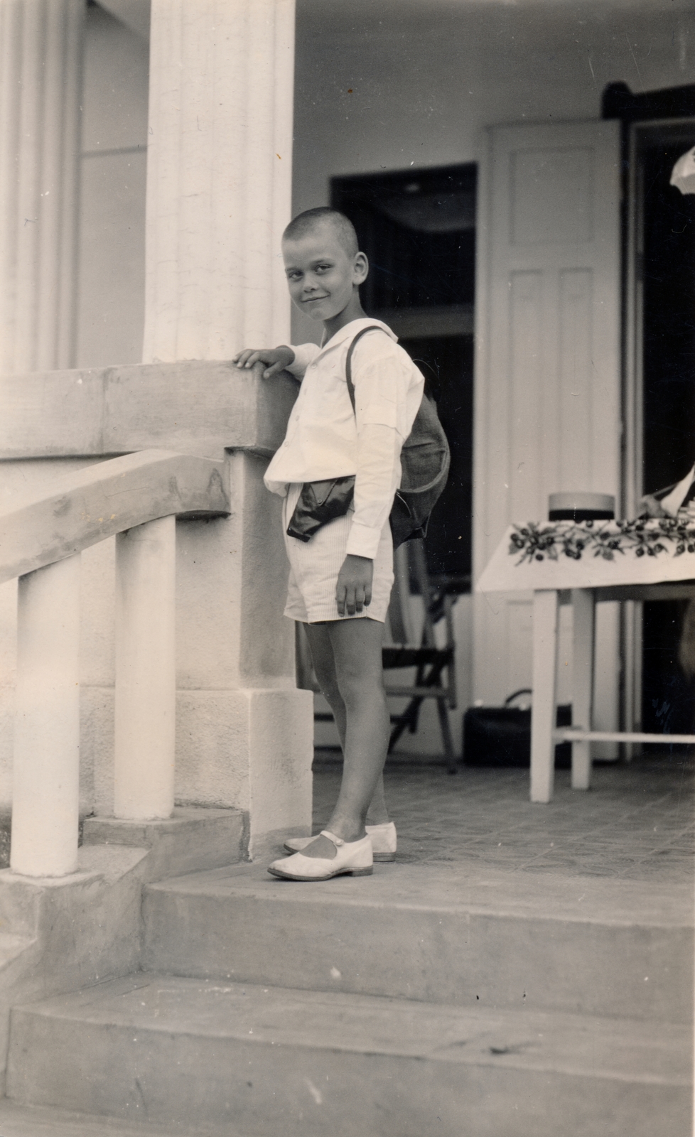 1930, Korbuly család, shorts, bald, boy, pistol holster, Fortepan #161620