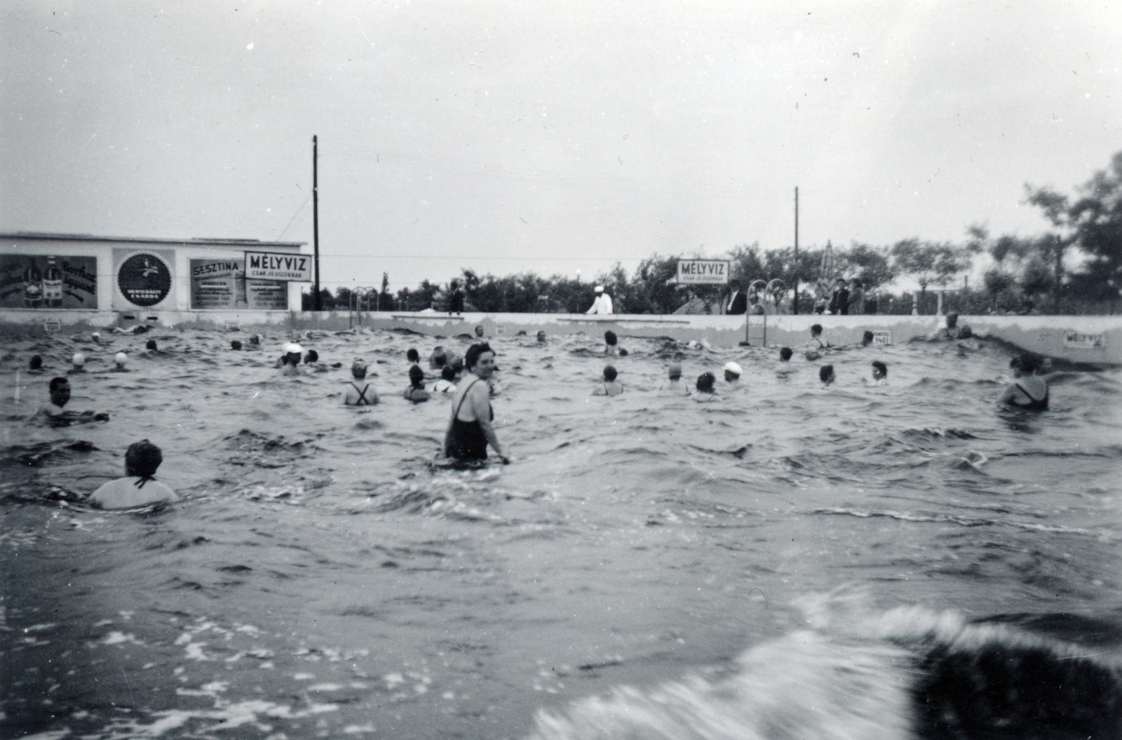 Hungary, Hajdúszoboszló, strand, hullámmedence., 1934, Korda Judit, Fortepan #161680