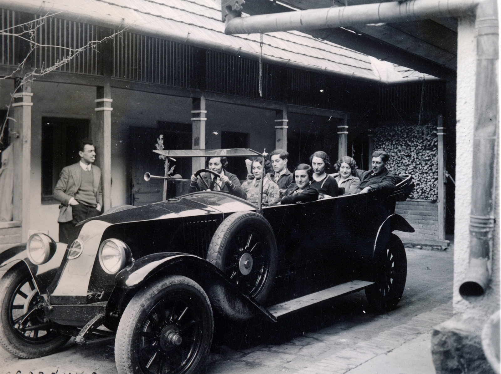 1932, Korda Judit, Renault-brand, automobile, Fortepan #161785