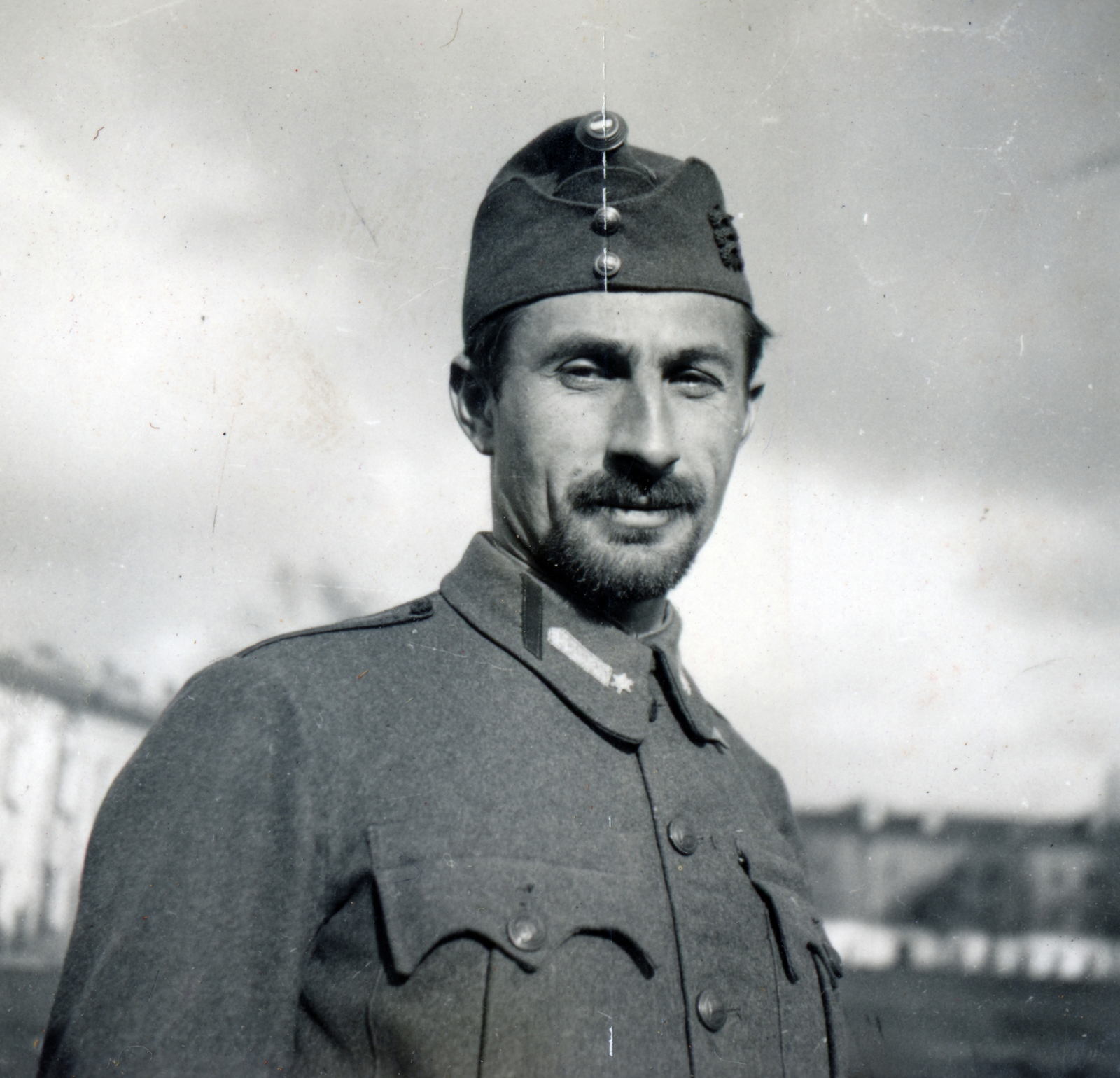 Ukraine, Vinnitsa, Bobor János, a Magyar Királyi Honvédség "Török Ignác" II. honvéd utász zászlóalj főhadnagya., 1941, Kiss Endre, portrait, Hungarian soldier, Fortepan #162060