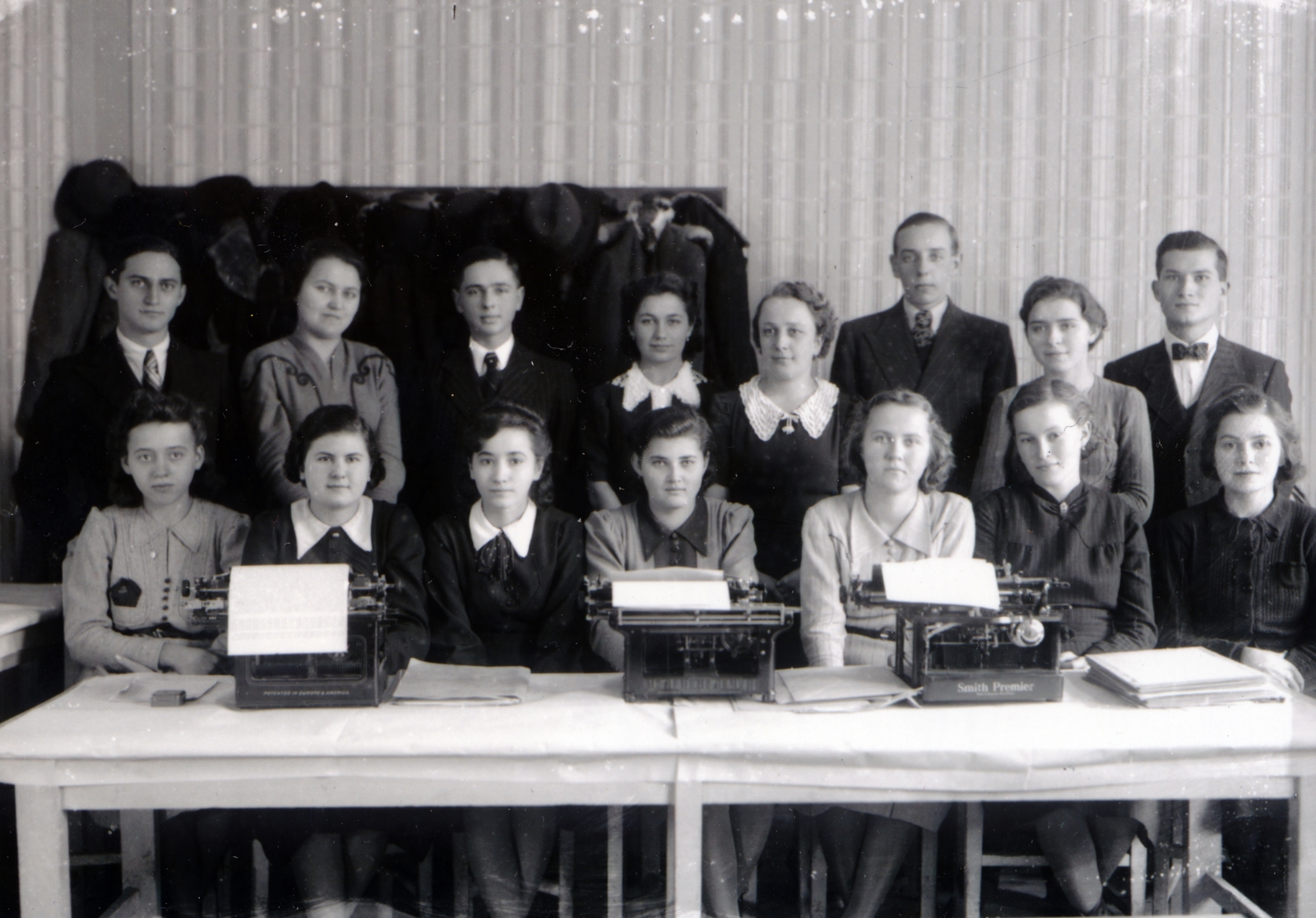 1936, Koósz István, typewriter, women, tableau, Fortepan #162115
