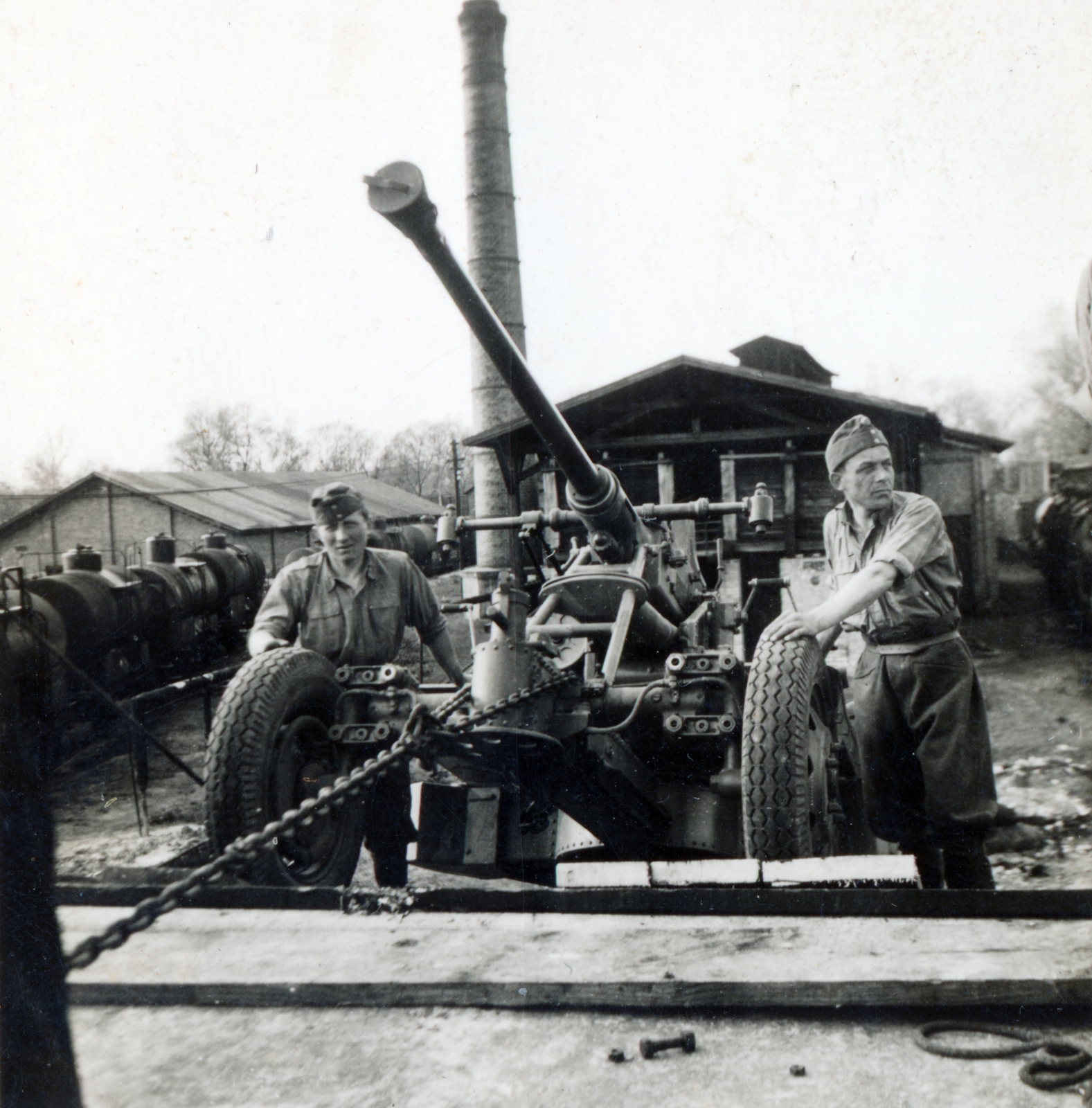 1941, Fehér Tibor, autocannon, Bofors-brand, air defense, Anti aircraft cannon, Fortepan #162375