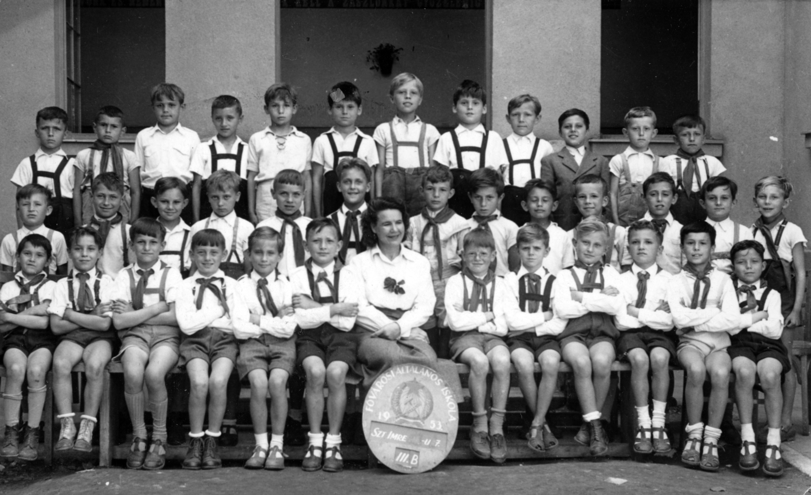 1953, Konrád Miklós, class photo, Fortepan #162500