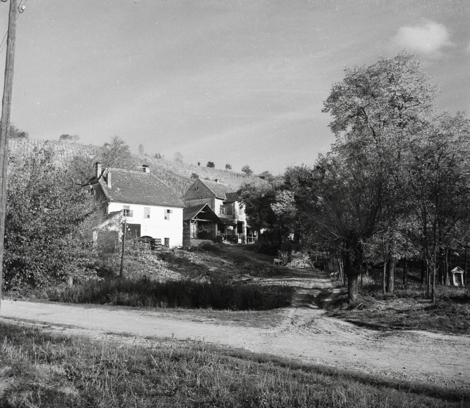 Hungary, Bonyhád, Kálvária a Bartók Béla és a Deák Ferenc utca között., 1954, Kotnyek Antal, calvary, Fortepan #16255