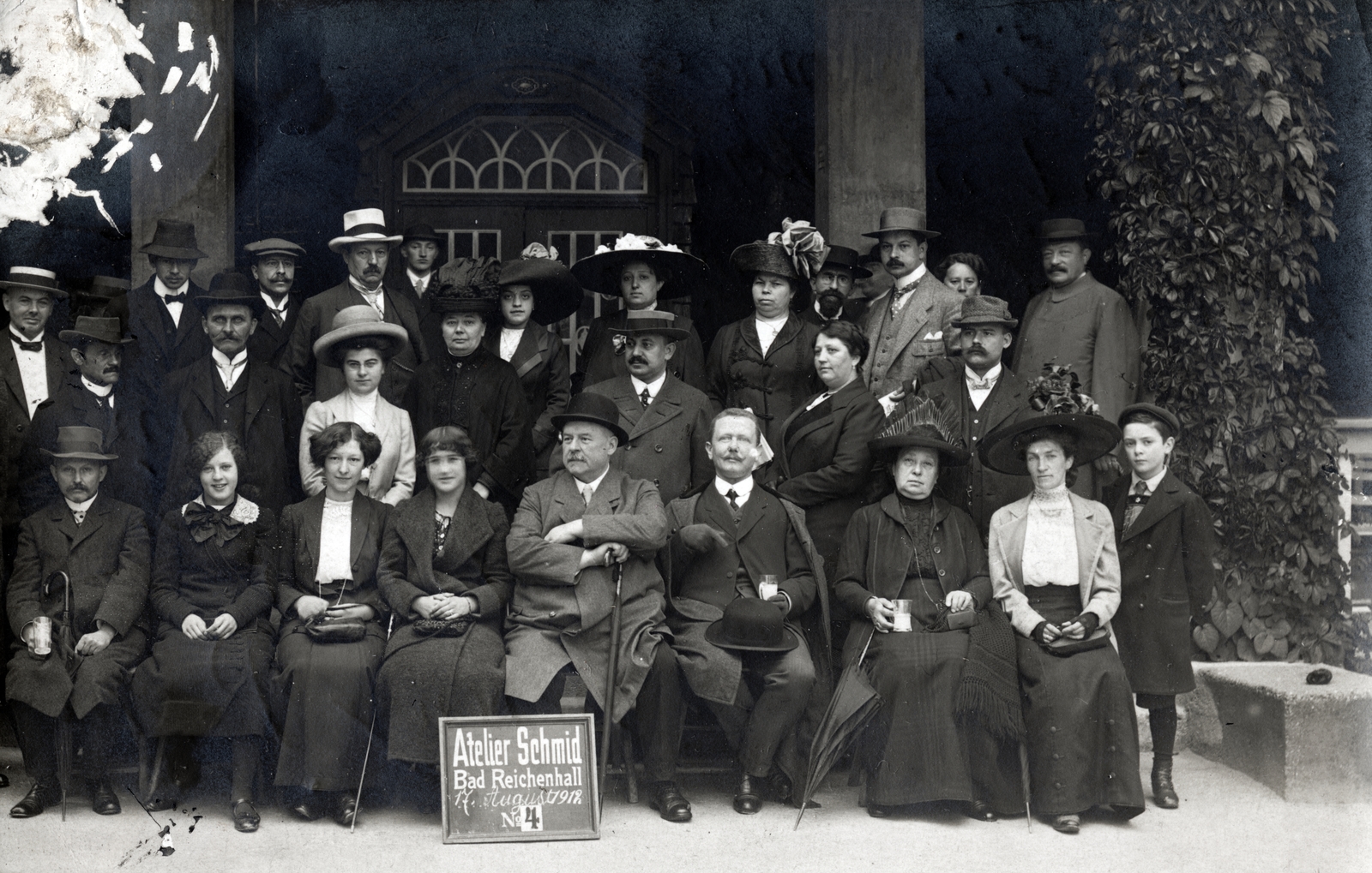 Germany, Bad Reichenhall, 1912, Gara család, tableau, hat, board, photographer, Fortepan #162627