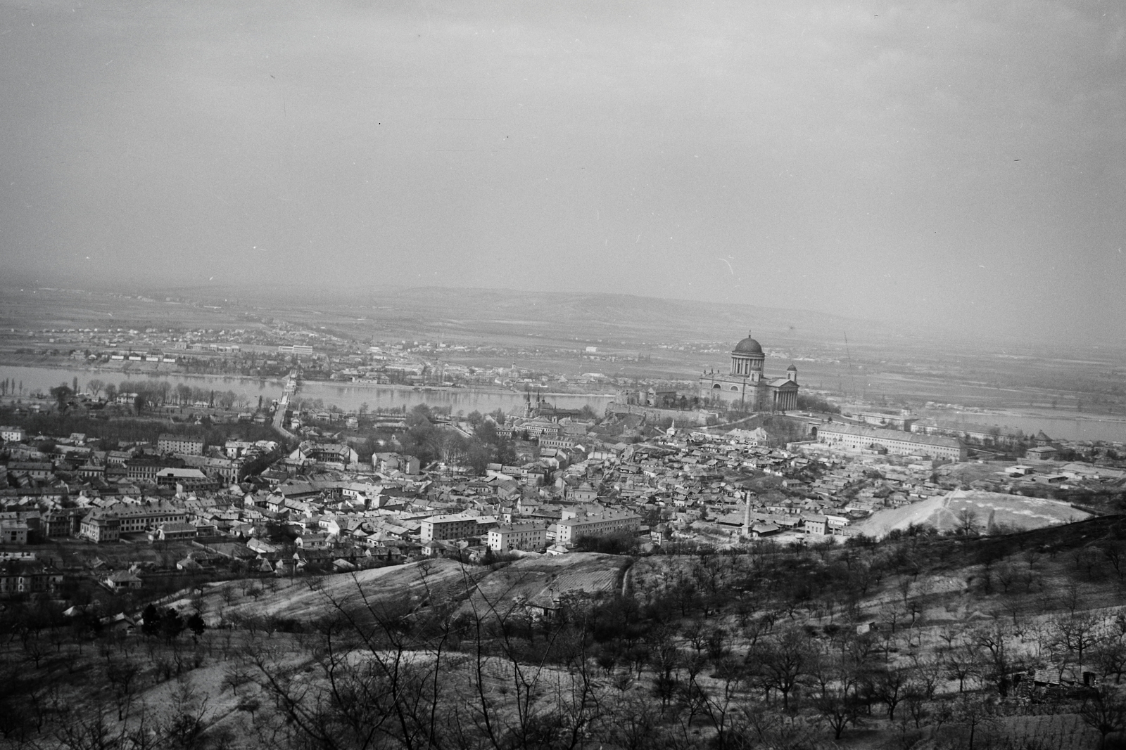 Hungary, Esztergom, látkép a Szent János-kúti út felől., 1954, Kotnyek Antal, cityscape, picture, Fortepan #16279