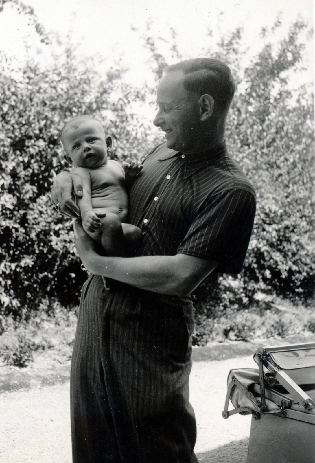 1939, Lichtmann Tibor, newborn, fatherhood, Fortepan #162836