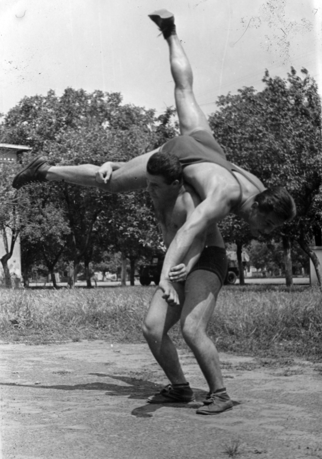 1965, Mercz Flórián, feat, wrestling, Fortepan #162876