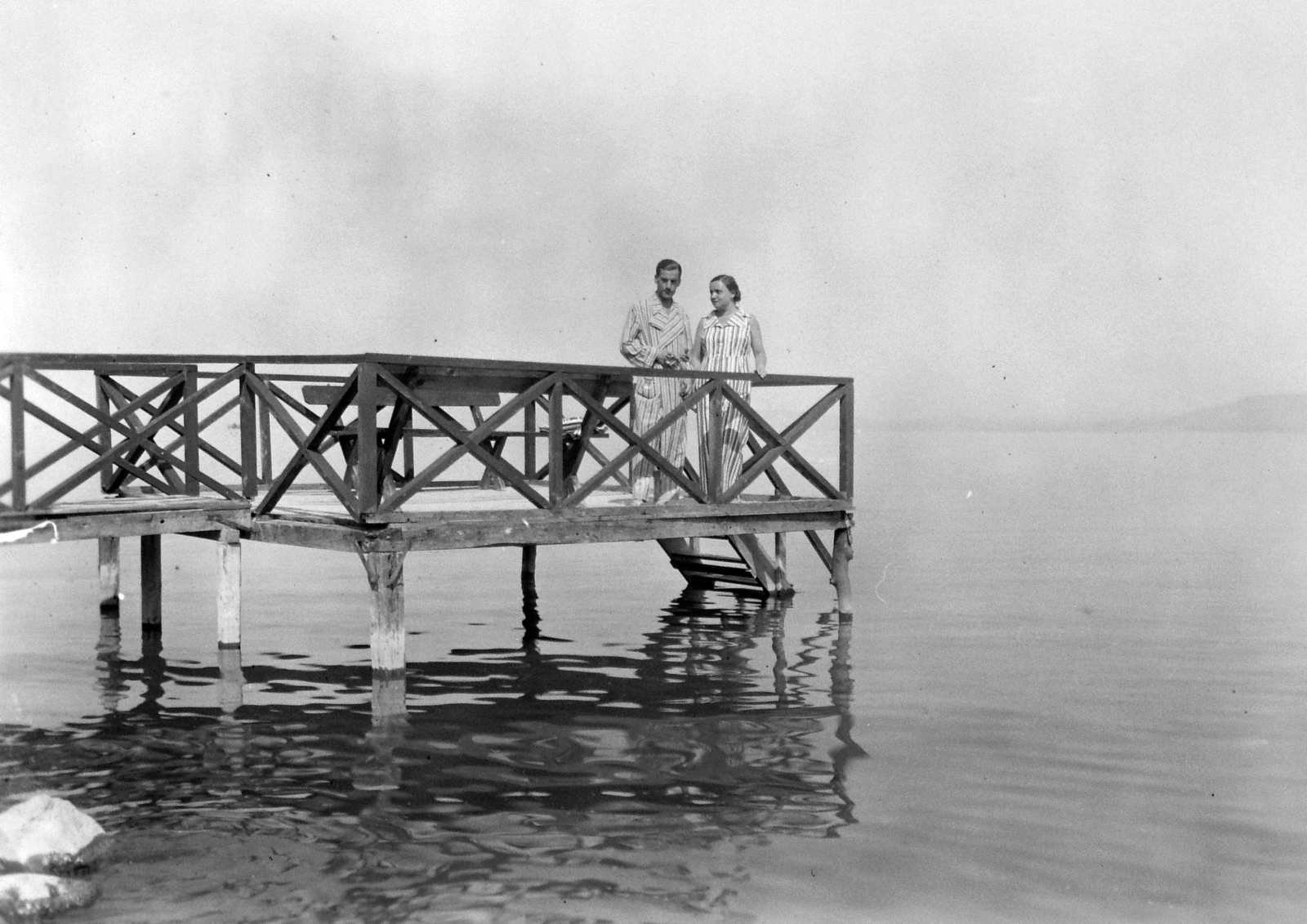 Hungary,Lake Balaton, Balatonföldvár, strand., 1936, Fortepan, Fortepan #16299