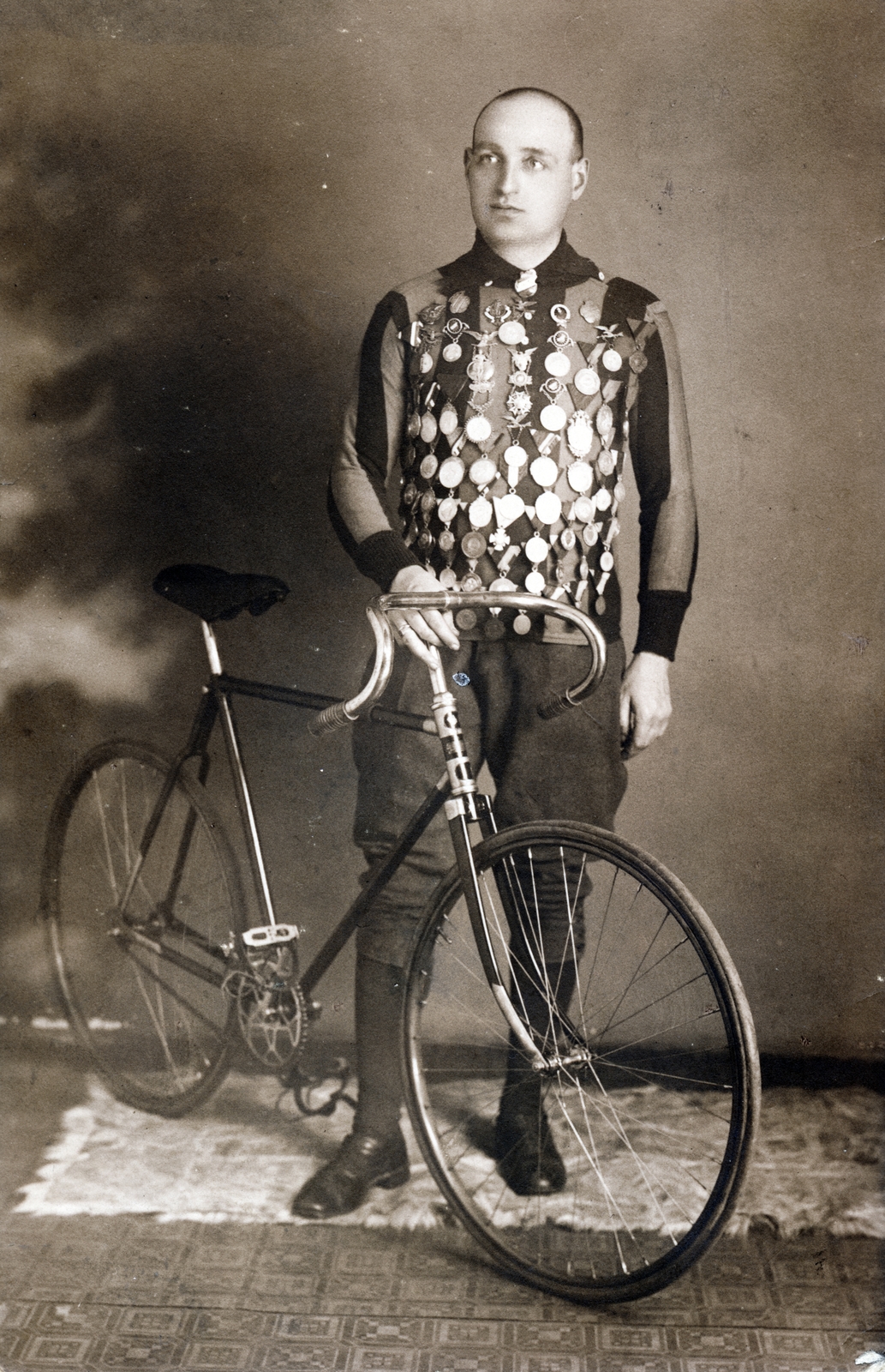 1934, Gödér Hajnal, bicycle, medal, racing bicycle, Fortepan #163256