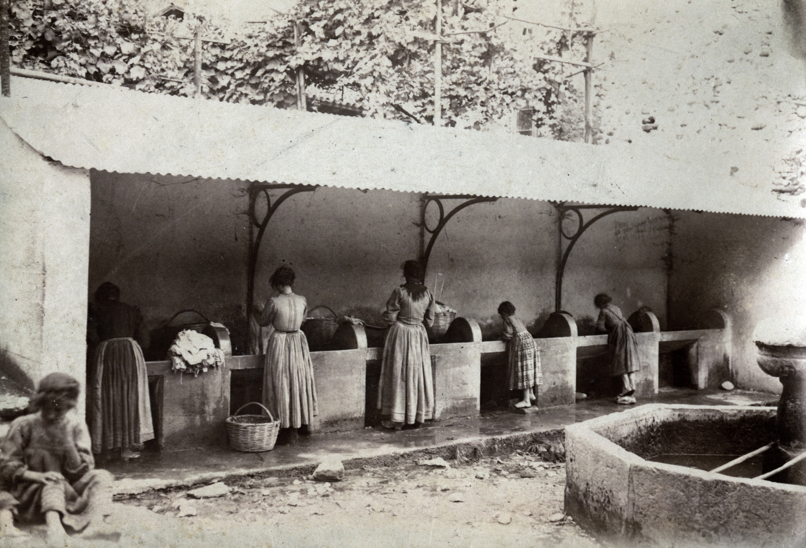 1918, Wittner Lucia, washing, Fortepan #163567