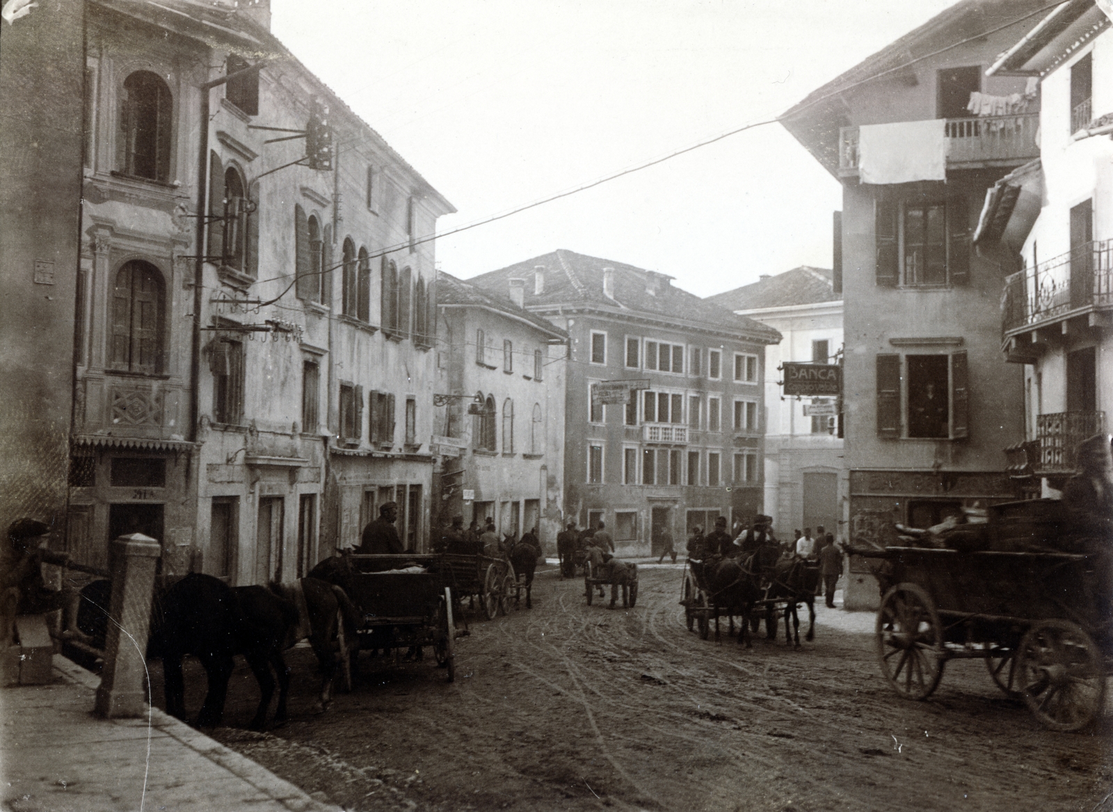 Italy, Feltre, Via 31 Ottobre., 1918, Wittner Lucia, Fortepan #163582