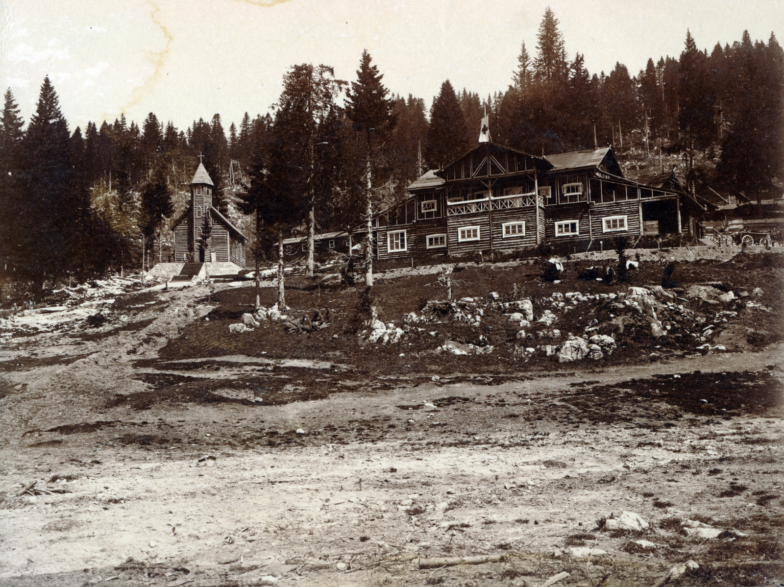 1918, Wittner Lucia, First World War, chapel, healthcare, Fortepan #163594