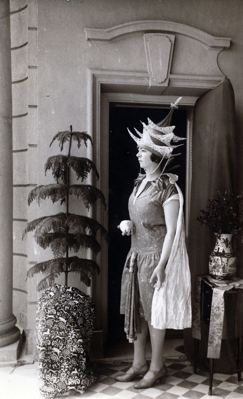 1925, Suzanne Lorant, hat, costume, Best of, Fortepan #163699