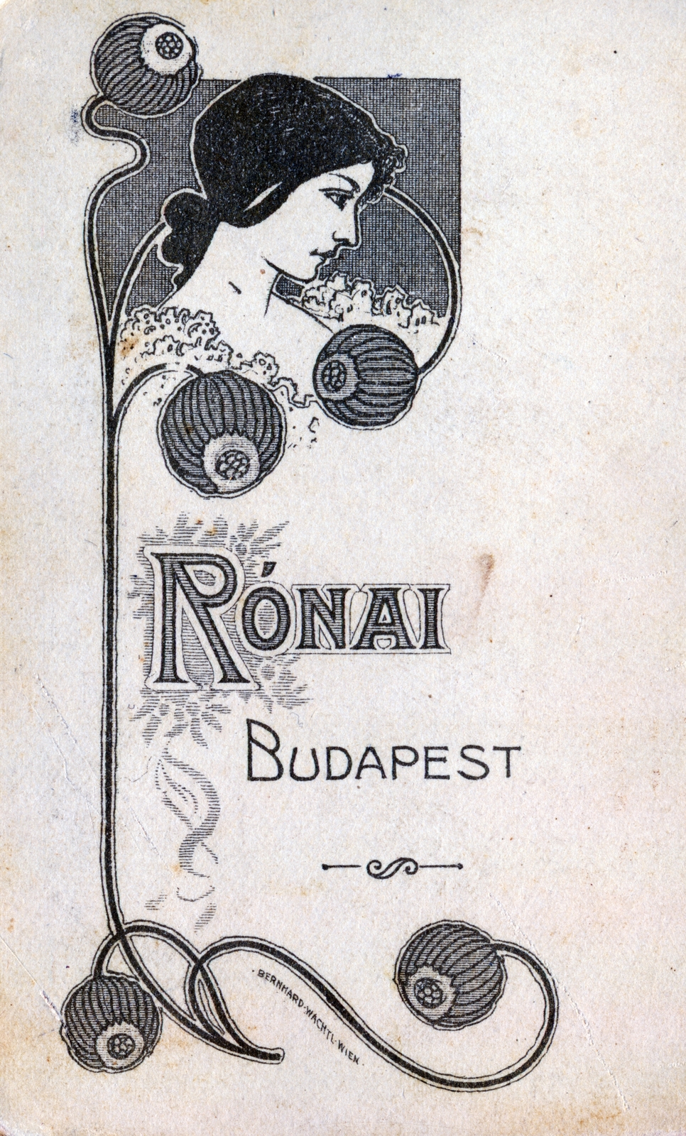 Magyarország, Budapest, Rónai fényképész., 1903, Artkraft, hátlap, fényképész, Fortepan #164073