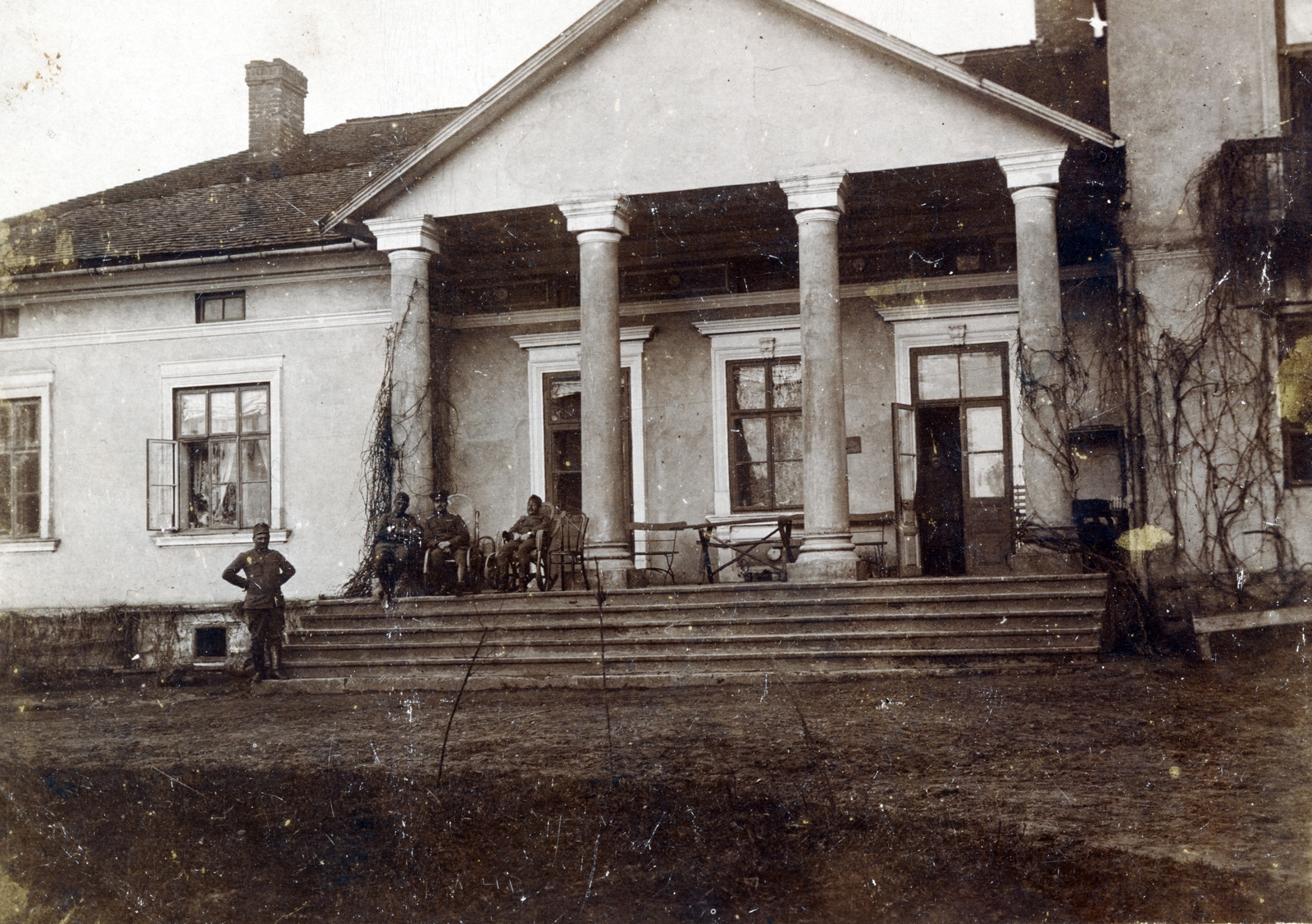 1922, Artkraft, kúria, tiszt, hintaszék, Fortepan #164081