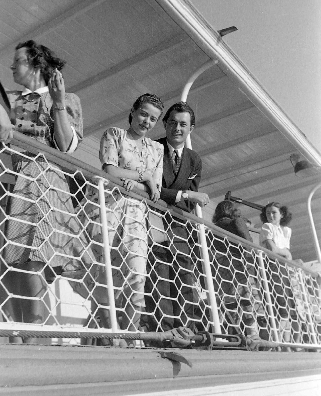Hungary, Szent István gőzhajó, hajókirándulás a Dunán., 1948, Magyar Rendőr, ship, steamboat, Szent István/Queen Zita ship, Fortepan #16412