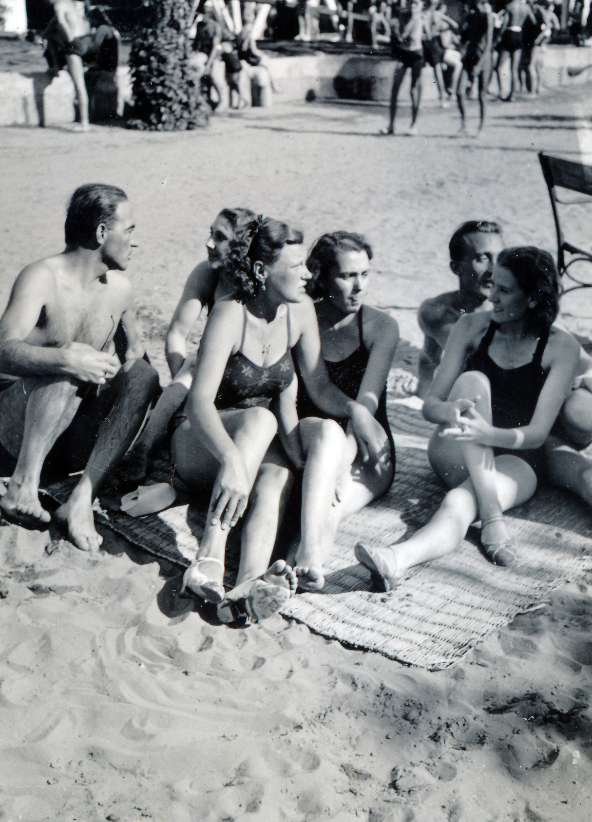 Hungary, Margit Islands, Budapest, Palatinus Strandfürdő, strandolók., 1941, Richl Ágnes, Fortepan #164195