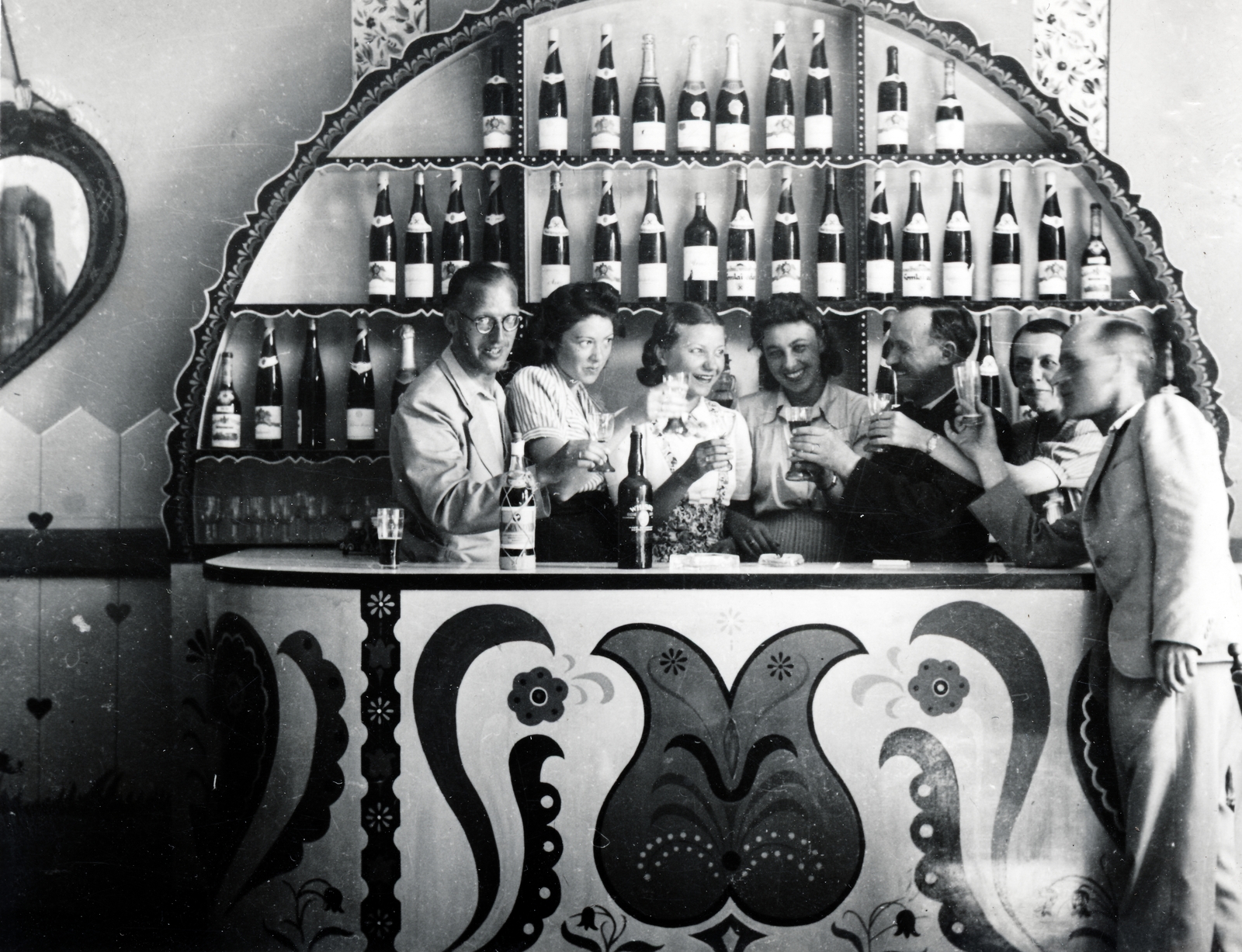 1941, Szántó Tamás, drinking, bar, folk art, Fortepan #164275