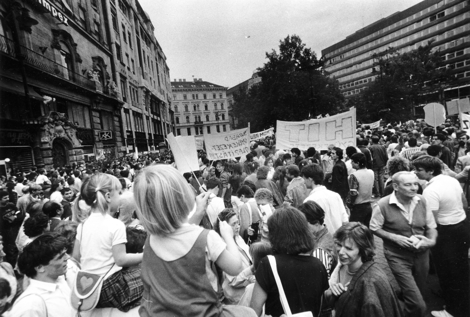 1989, Hegedűs Judit, strike, regime change, Fortepan #164324