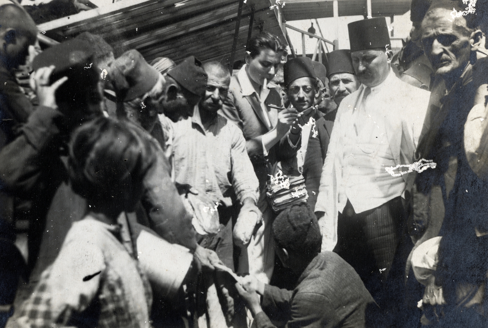 1925, Illés Zoltán, men, press, tarboosh, Fortepan #164363