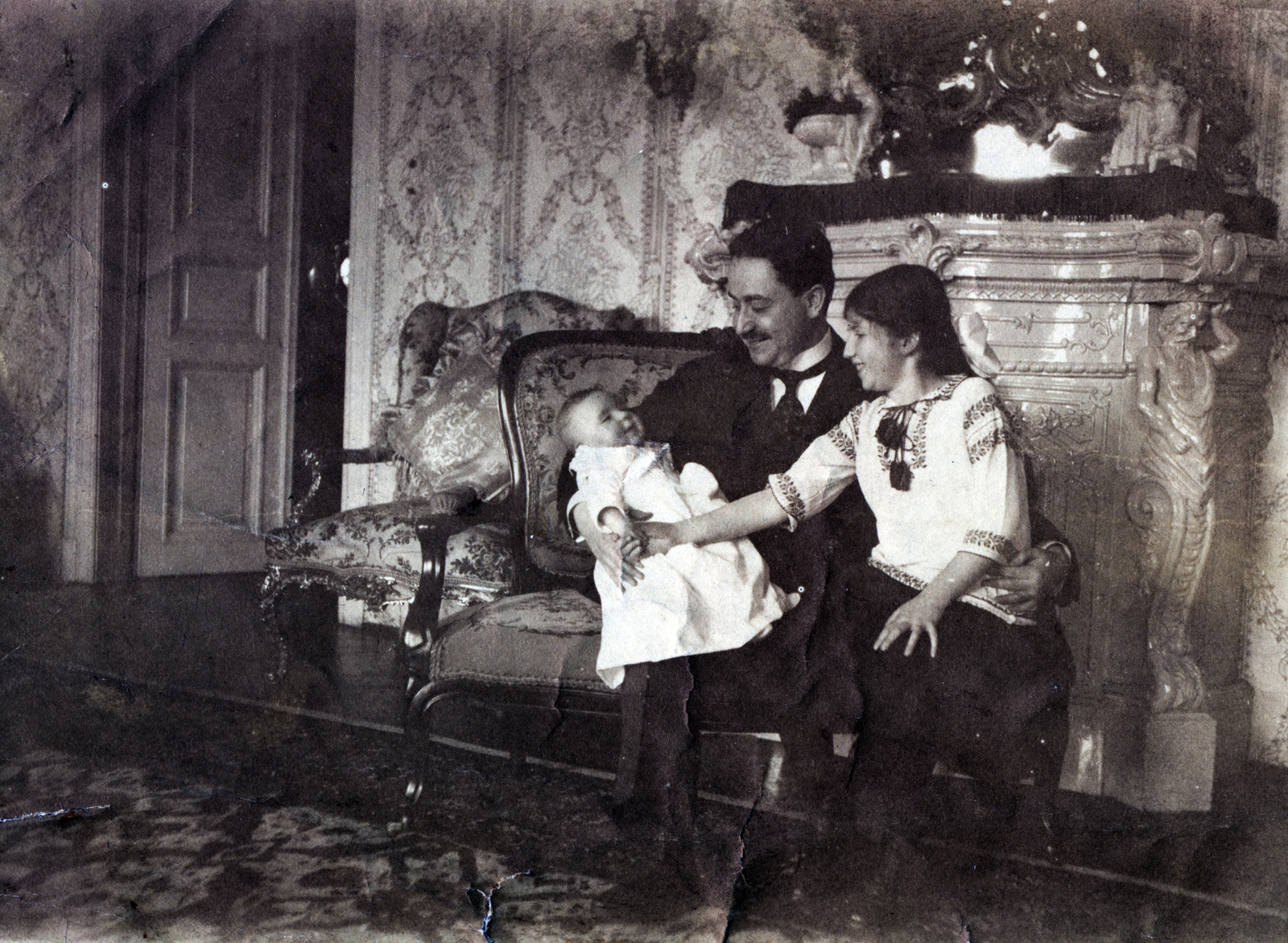1916, Fedák István, interior, family, pride, Fortepan #164546