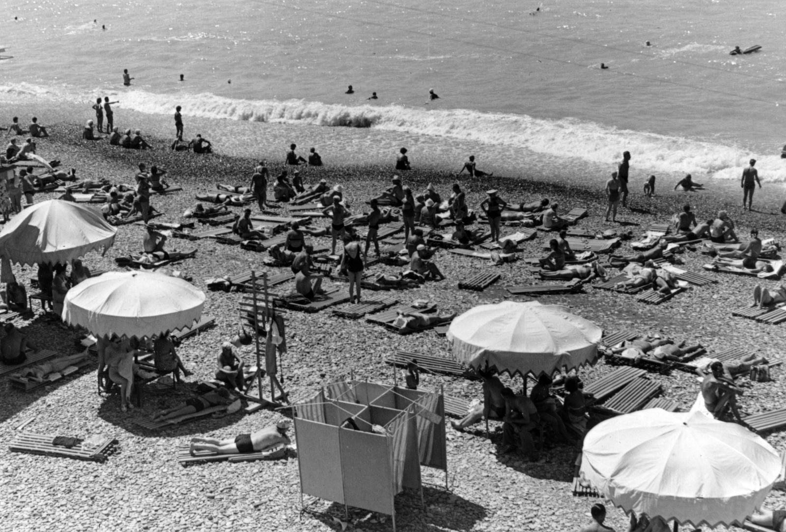 Russia, Szochi, a Riviéra strand., 1961, Faragó László, Fortepan #164651