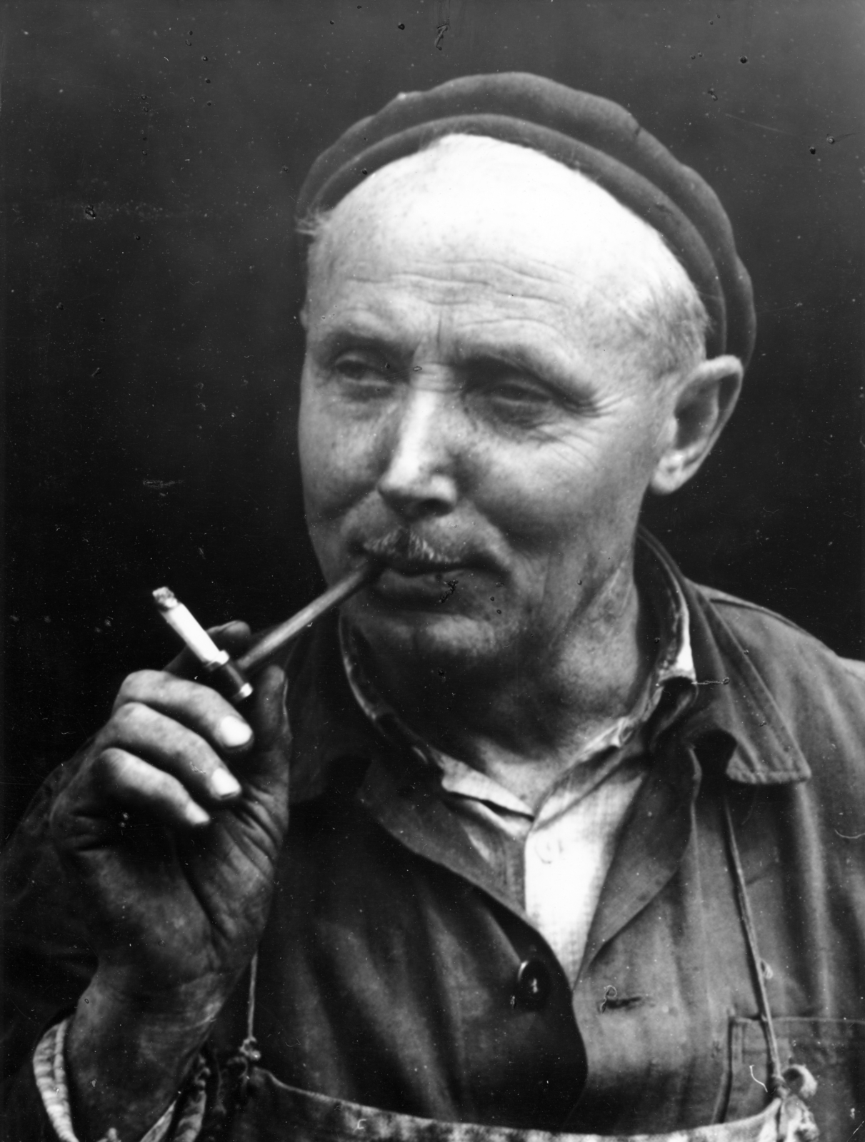 1965, Herpay Gábor, smoking, portrait, pipe, Fortepan #164988