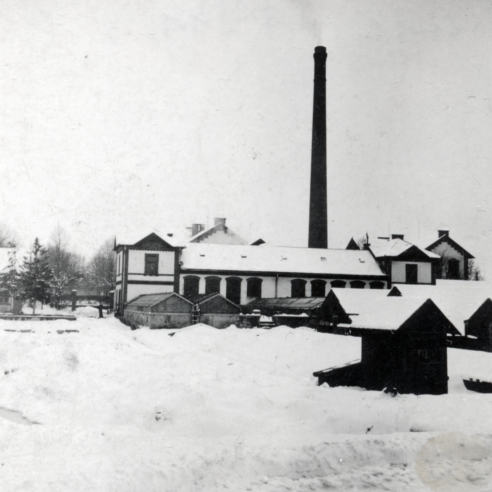 1944, Balázs István, snowy landscape, chimney, snow, Fortepan #165089