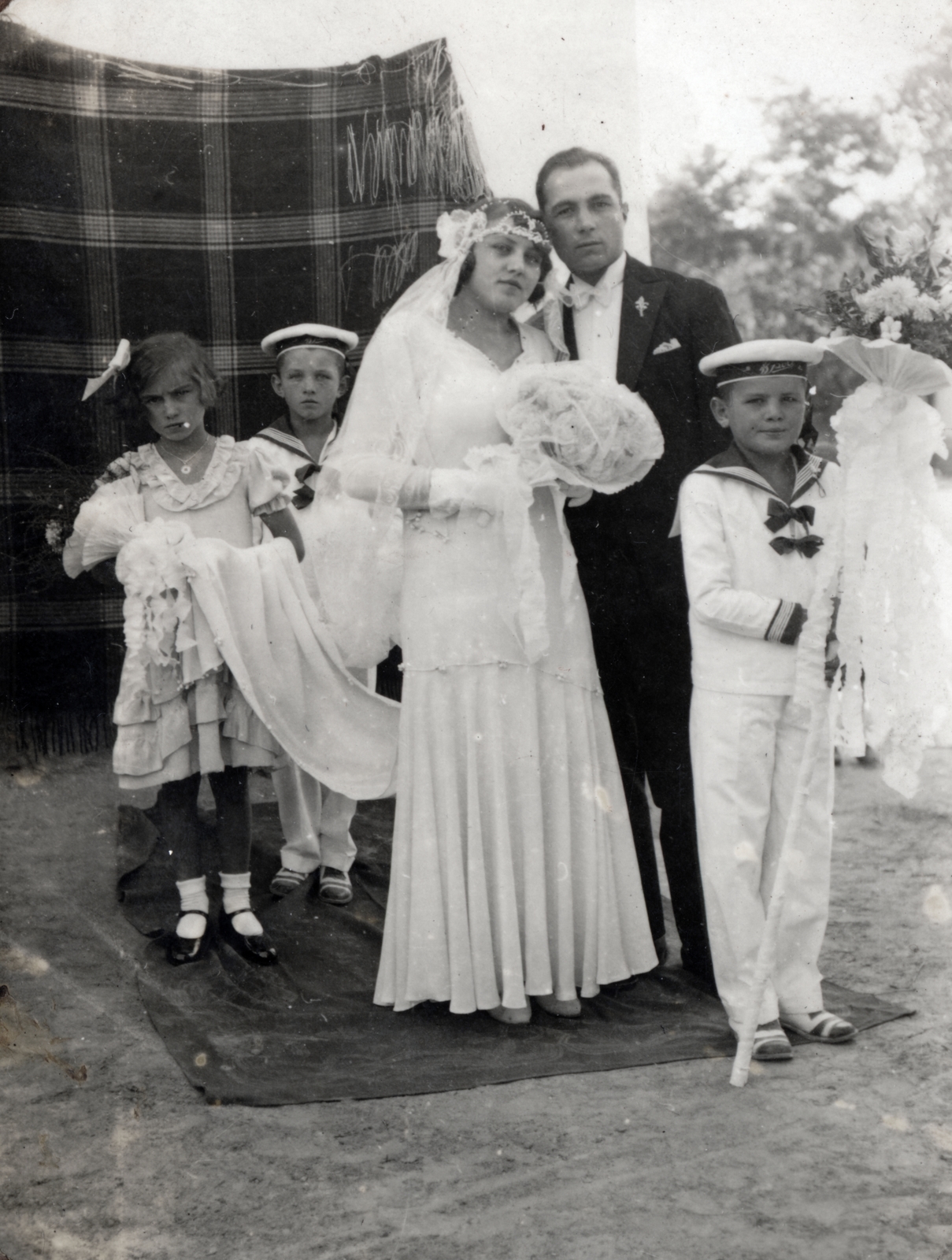 1935, Bernhardt Ágnes, wedding ceremony, Fortepan #165105