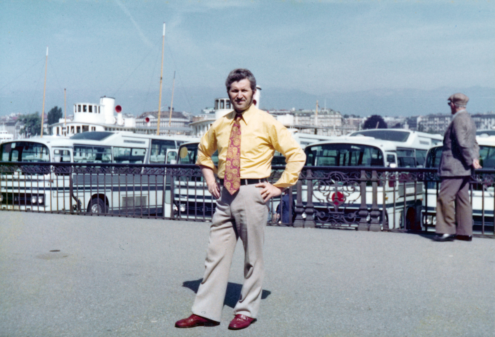Switzerland, Geneva, Quai Gustave-Ador, háttérben a Genfi-tó., 1978, Lakatos Lajos, Fortepan #165119