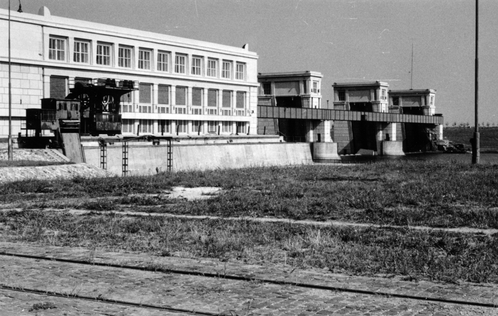 Magyarország, Tiszalök, Vízerőmű., 1955, Handa család, erőmű, Fortepan #165189