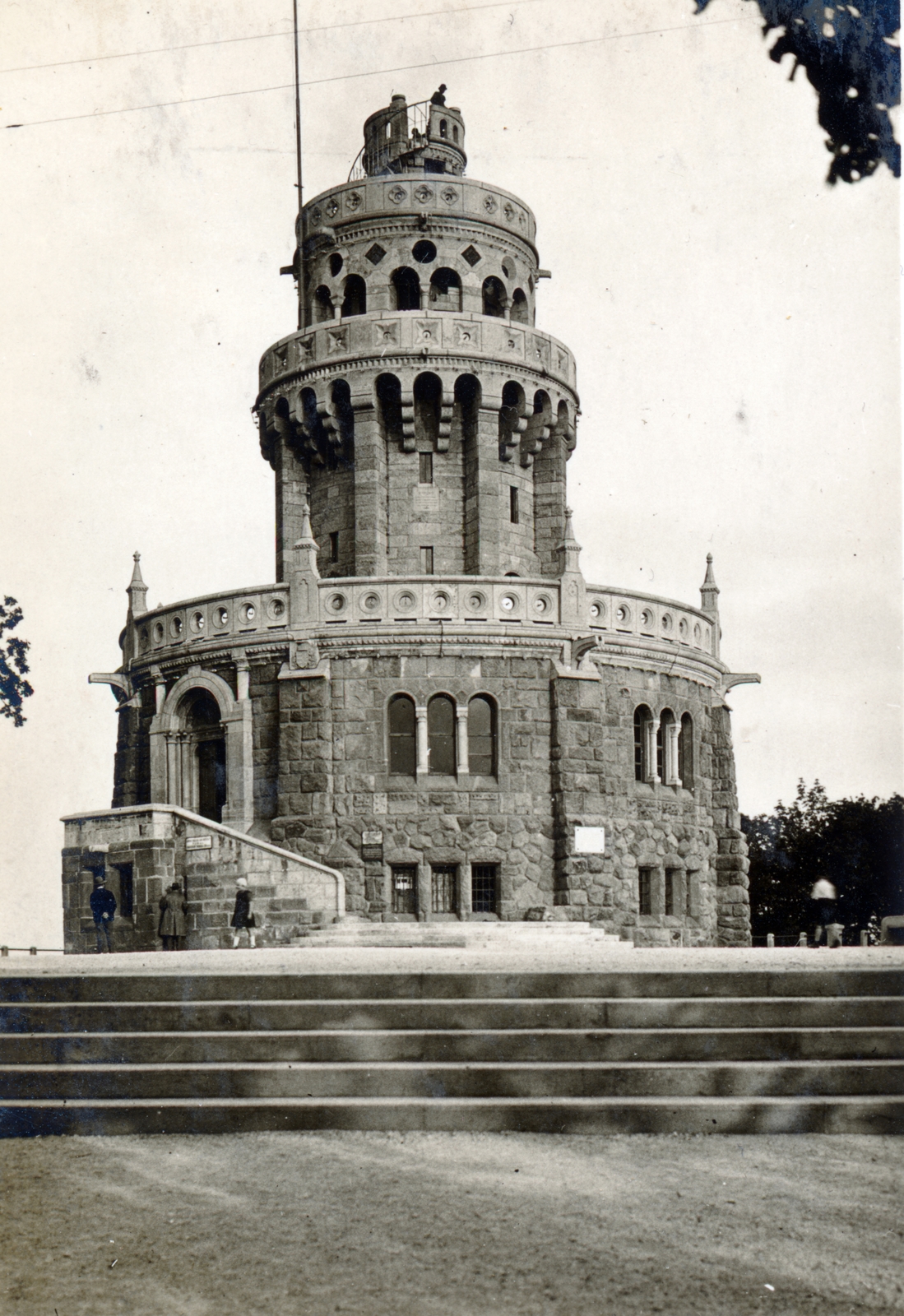 Hungary, Budapest XII., Jánoshegy, Erzsébet kilátó., 1930, Olbert Mariann, lookout, Budapest, gazebo, Fortepan #165501