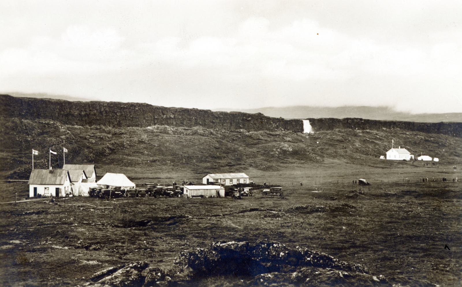 Þingvellir Nemzeti Park, jobbra az Öxarárfoss vízesés., 1931, Cselényiné Szántó Erzsébet, Fortepan #165553