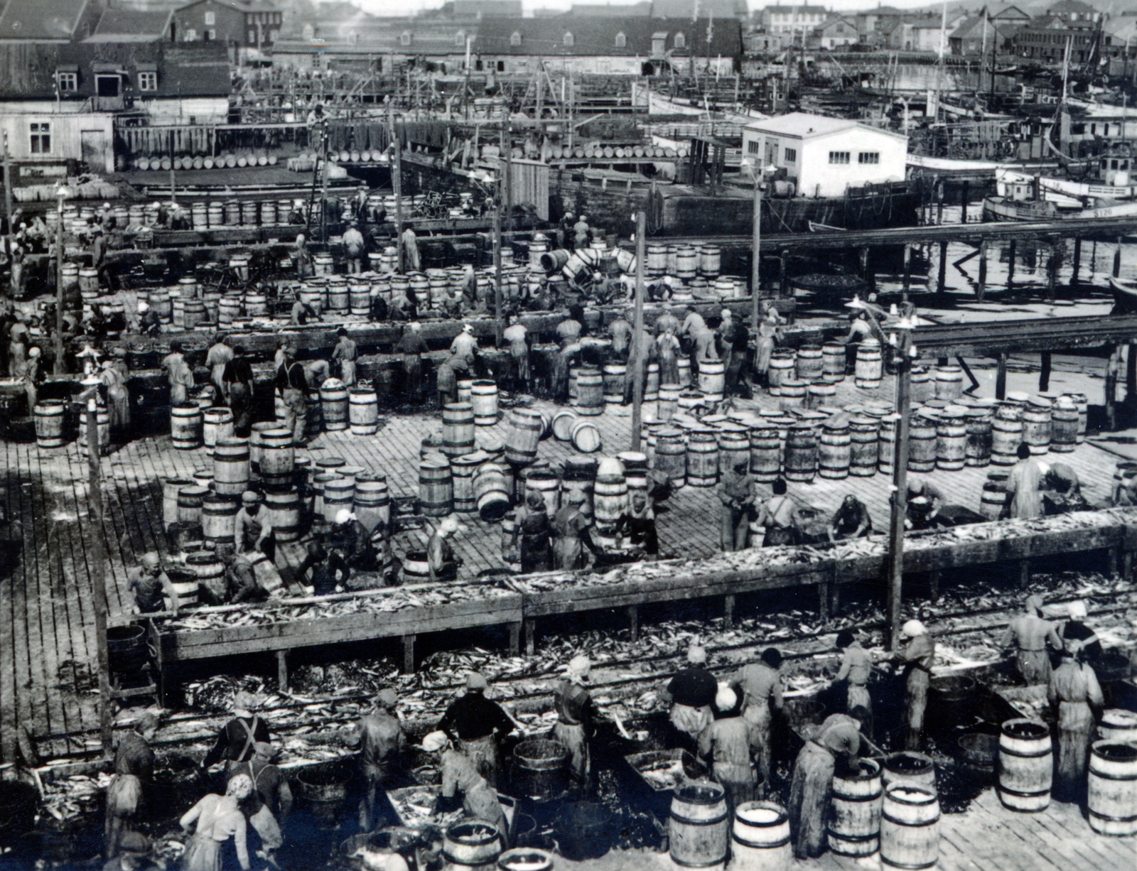 hering sózása., 1928, Cselényiné Szántó Erzsébet, fish market, Fortepan #165563