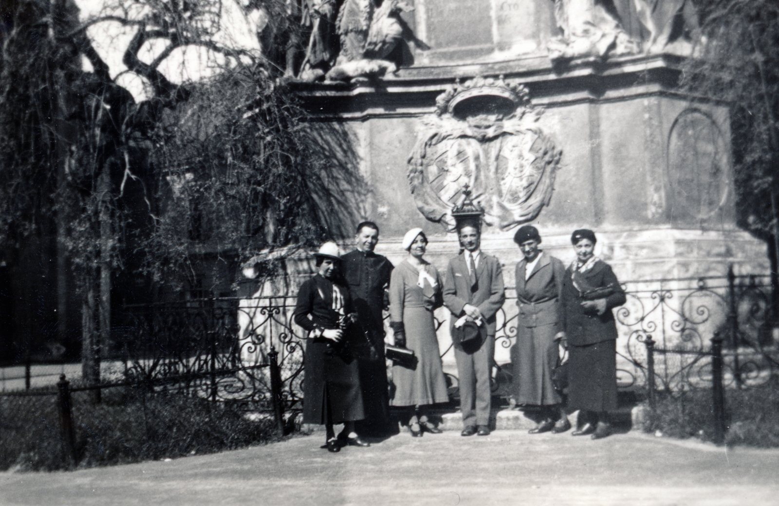 Hungary, Sopron, Fő (Ferenc József) tér, Szentháromság-szobor., 1935, Rostóczky Alfonz, Fortepan #165603