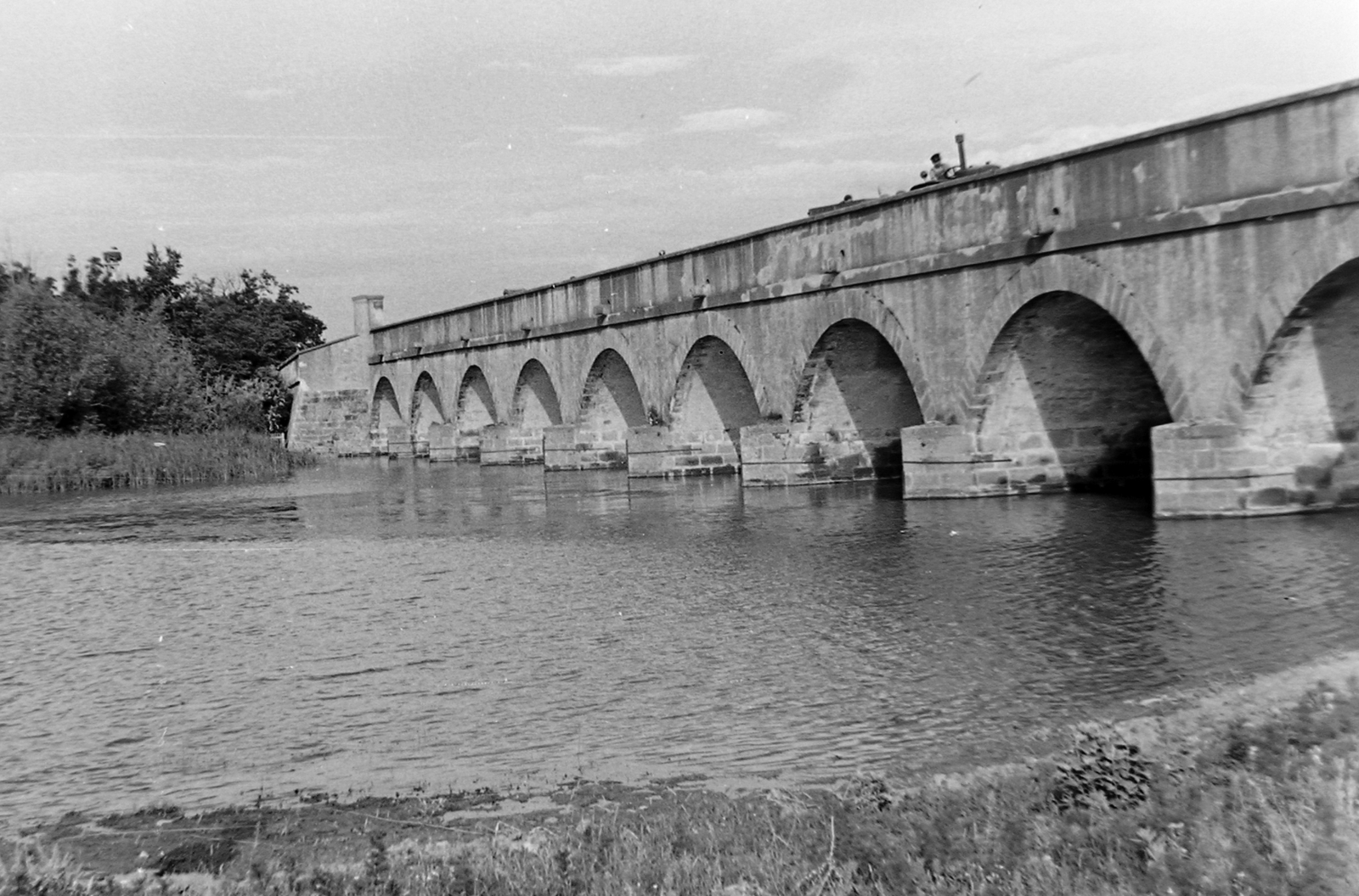 Magyarország, Hortobágy, Kilenclyukú híd., 1950, Magyar Rendőr, híd, kőhíd, ívhíd, Povolny Ferenc-terv, Fortepan #16661